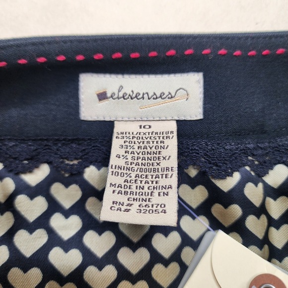 Elevenses Anthropologie Black Pleated Drop Waist Scalloped Skirt Size 10 Goth - Picture 6 of 7